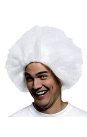 Белый парик веселого клоуна