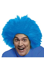 Синий парик веселого клоуна
