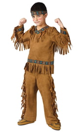 Детский коричневый костюм Индейца