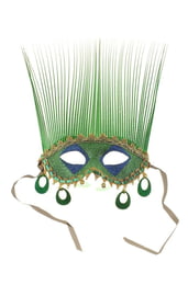Карнавальная маска зеленая