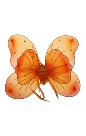 Оранжевые крылья бабочки с цветочками