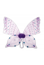 Крылья бабочки фиолетовые со стразами