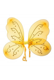 Желтые крылья бабочки с рисунком