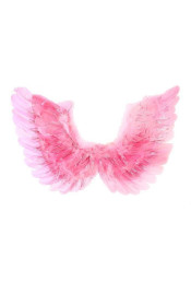 Крылья ангела розовые с мишурой
