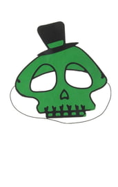 Маска черепа зеленая