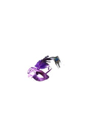 Маска фиолетовая с перьями