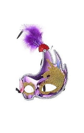 Асимметричная маска фиолетовая