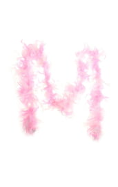 Карнавальный шарф розово-белый