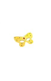 Пластиковая маска бабочки желтая