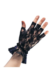 Кружевные перчатки без пальцев