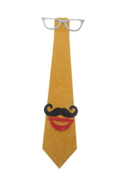 Карнавальный галстук очки, усы и губы
