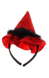 Звездная шляпка ободок красная
