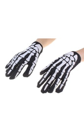 Перчатки Руки скелета черные
