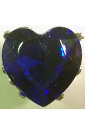 Кольцо в форме синего сердца