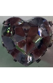 Кольцо в форме хрустального сердца