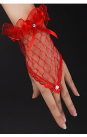Красные сетчатые перчатки