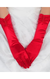 Красные длинные перчатки