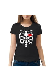 Женская футболка Сердце Скелетон