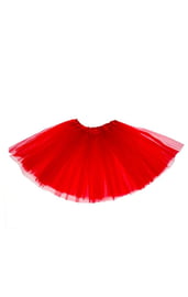 Красная пышная юбка