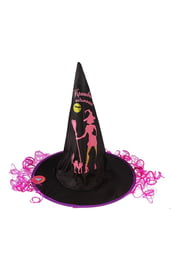 Шляпа ведьмы с фиолетовыми локонами