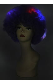 Светящийся диско парик фиолетовый