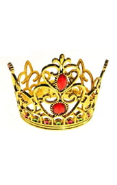 Золотистая корона с рубинами