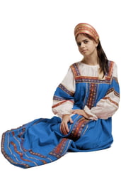 Русский костюм Забавы синий