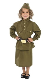 Детский военный костюм для девочек