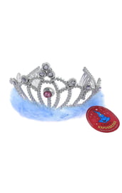 Серебристая корона с голубым мехом