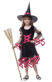 Детский костюм ведьмочки розовый