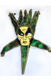 Золотисто-зеленая венецианская маска