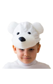 Шапочка-маска белый Медведь