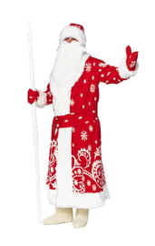 Красный классический костюм Деда Мороза