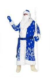 Синий классический костюм Деда Мороза
