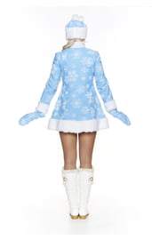 Голубой костюм Снегурочки со снежинками