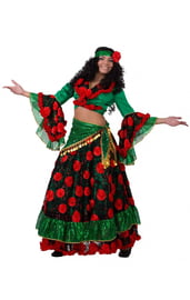 Красно-зеленый костюм цыганки