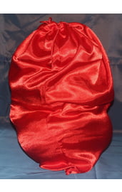 Красный сатиновый мешок Деда Мороза