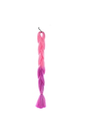 Розово-фиолетовая коса на резинке