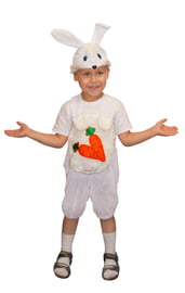 Костюм Белого зайчика с морковкой