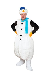 Плюшевый костюм Снеговика для взрослых