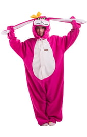 Детская пижама кигуруми Розовый заяц