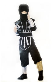 Черный детский костюм Ниндзя