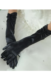 Черные перчатки до локтя
