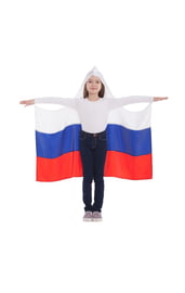 Детская накидка Россия с капюшоном