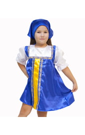 Детский русский плясовой синий костюм