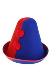 Сине-красная шапка клоуна