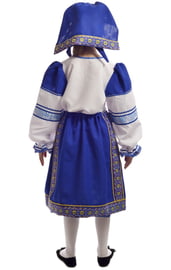 Синий народный костюм для девочки