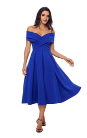 Синее торжественное платье