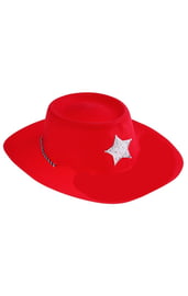 Красная шляпа шерифа ковбоя