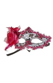 Розовая карнавальная маска